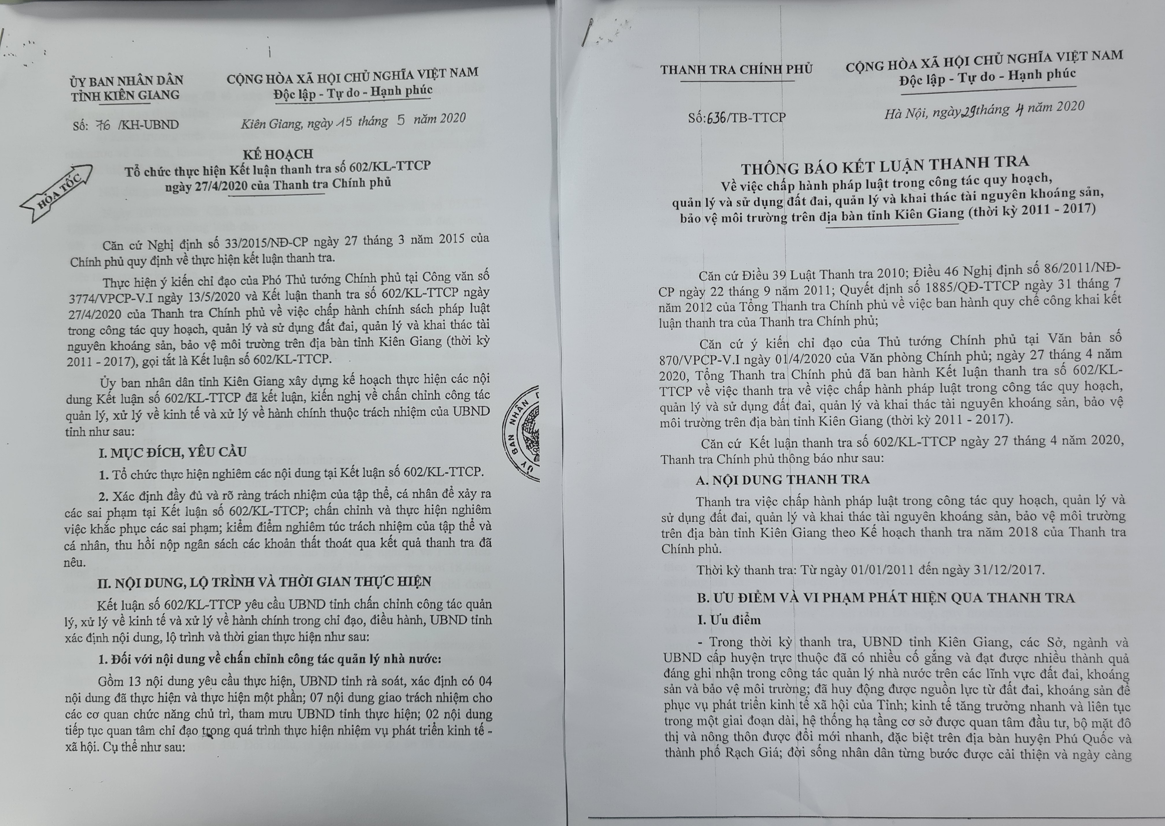 Cần thực hiện đúng theo kết luận của Thanh tra Chính phủ